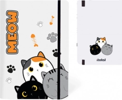 Bilježnica A5 s tvrdim uvezom s mačkama, 96 listova