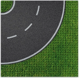 Brixies Plus dizajnerska građevna podloga - zavoj 25,5 x 25,5 cm