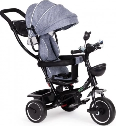 Dječja tricikl s rotirajućim sjedalom i krovom ECOTOYS siva
