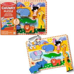 Drvena umetaljka sa safari motivom Melissa & Doug
