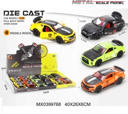 Sportski metalni autić 1:36 s otvorivim vratima i mehanizmom na navijanje