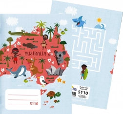 Školska bilježnica A5, 10 listova, kvadratići 10 × 10 mm – Australija