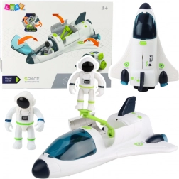 svemirski brod s astronautima i vozilom sa svjetlima i zvukovima