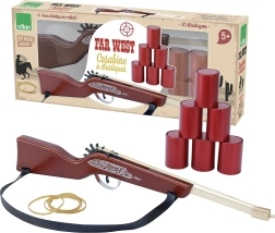 Vilac puška Divlji zapad – drvena igračka na gumice s gađanjem limenki