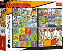 Puzzle Garfield ne voli ponedjeljke 4×250 dijelova