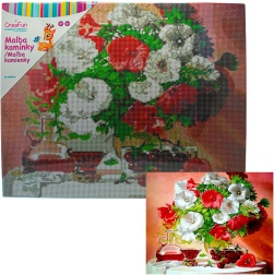 Dijamantno slikanje – buket u vazi 40 × 50 cm
