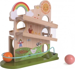 Drvena staza za kuglice Sretna farma 2Kids Toys
