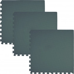 Meka podna pjenasta igraća podloga puzzle 180 × 60 cm, 3 kom, tamnozelena