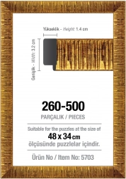 ART PUZZLE okvir za puzzle 48 × 34 cm zlatni, za 500 dijelova