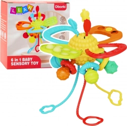 Senzorna igračka 6-u-1 s grizalom i vrpcama