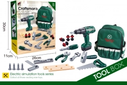 Ruksak malog majstora s alatom i bušilicom