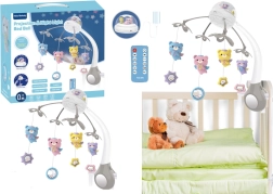 Vrteška s projektorom i daljinskim upravljačem u sivoj boji