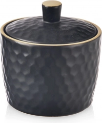 Keramička šećernica TEA TIME 320 ml, crna