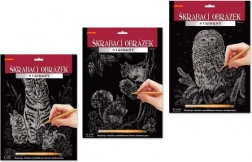 ARTLOVER strugalica srebrna – mačka s mačićima 20 × 25 cm