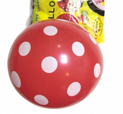 Lateks baloni crveni s točkicama 12 inča