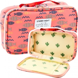 Školska pernica ružičasta s ribom