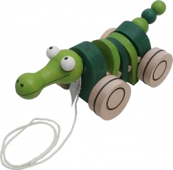 Drvena vučna igračka Krokodil