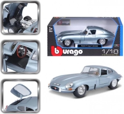 Bburago 1:18 Jaguar E Coupe metalik srebrno-plava