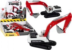 Kovinsko gusjeničarsko bager crveno-bijeli