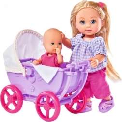 Panenka Evi Love s kolicima i lutkom