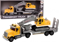 Žuti kamion s gusjeničarom s lampicama i zvukovima