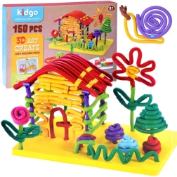Kreativne savitljive građevne makaron-setovi, štapići – 150 dijelova