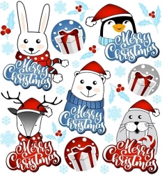 Božićne aplicirane životinjice na malom arku