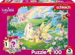 Puzzle Bayala: čarobni jednorogovi 100 dijelova s figuricom SCHLEICH