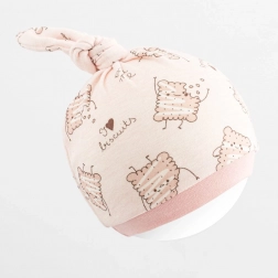 Dječja pamučna kapica NEW BABY Biscuits ružičasta