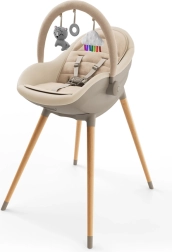 Kinderkraft high chair and bouncer FINI UP 2-in-1 beige