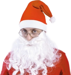 Duga snježnobijela brada Djeda Božićnjaka s gumicom