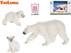 Zoolandia polar bear mother with cubs – animal figurine set