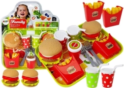 Set pomfrita za hamburgere s poslužavnikom