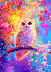 Enjoy Puzzle Blooming Owl 1000 Pieces