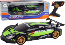 RC sportski automobil 1:10 zeleno‑crni s LED i 2,4 GHz
