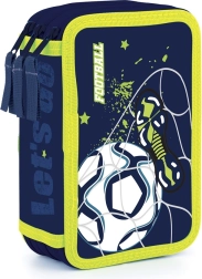 Školska trokatna pernica bez punjenja – nogometni motiv