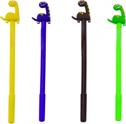 Dinosaurova kemijska olovka Čep s crnim vrhom Miks smeđa žuta 0,5 mm