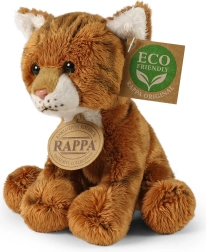 Plišana mačka riđa, sjedeća 14 cm, eco friendly