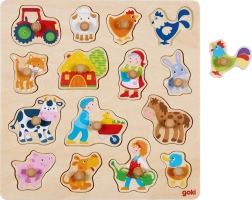 Goki drvena slagalica s umetkom – život na farmi