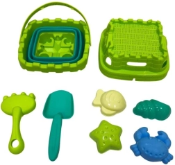 Plejo collapsible bucket with shovel and sand molds