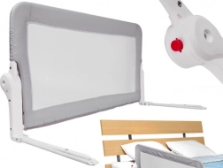 Zaštitna barijera za krevet sklopiva 200 cm siva