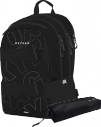 OXYBAG školski ruksak + pernica OXY Sport Font White