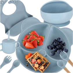 Silicone Baby Dining Set 8 Pieces Mint