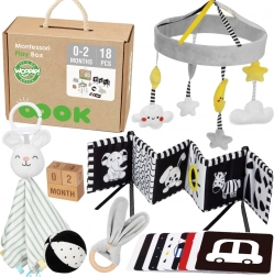 edukativna Montessori kutija 7u1 za novorođenče 0–2 mjeseca WOOPIE GREEN