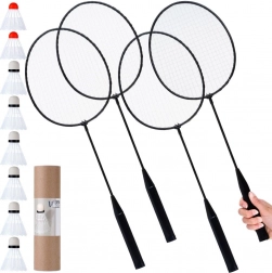 Set za badminton za 4 igrača s 8 lopticama, 61 cm