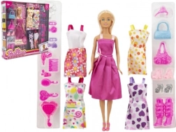 Plastična lutka manekenka 30 cm s odjećom i dodacima