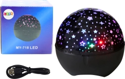 Zvjezdani projektor Noćno svjetlo Zvučnik 2-u-1 crni