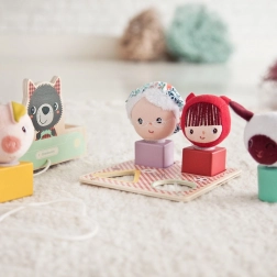 Vučna kolica Lilliputiens vuk Ludvig s aktivnostima i umetaljkama oblika