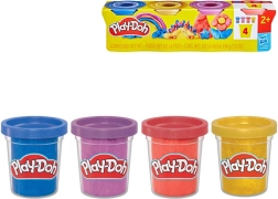 Play-Doh metalik plastelin s konfeti efektom, 4 čašice