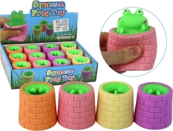 Antistres igračka žabac iskačući iz bačvice